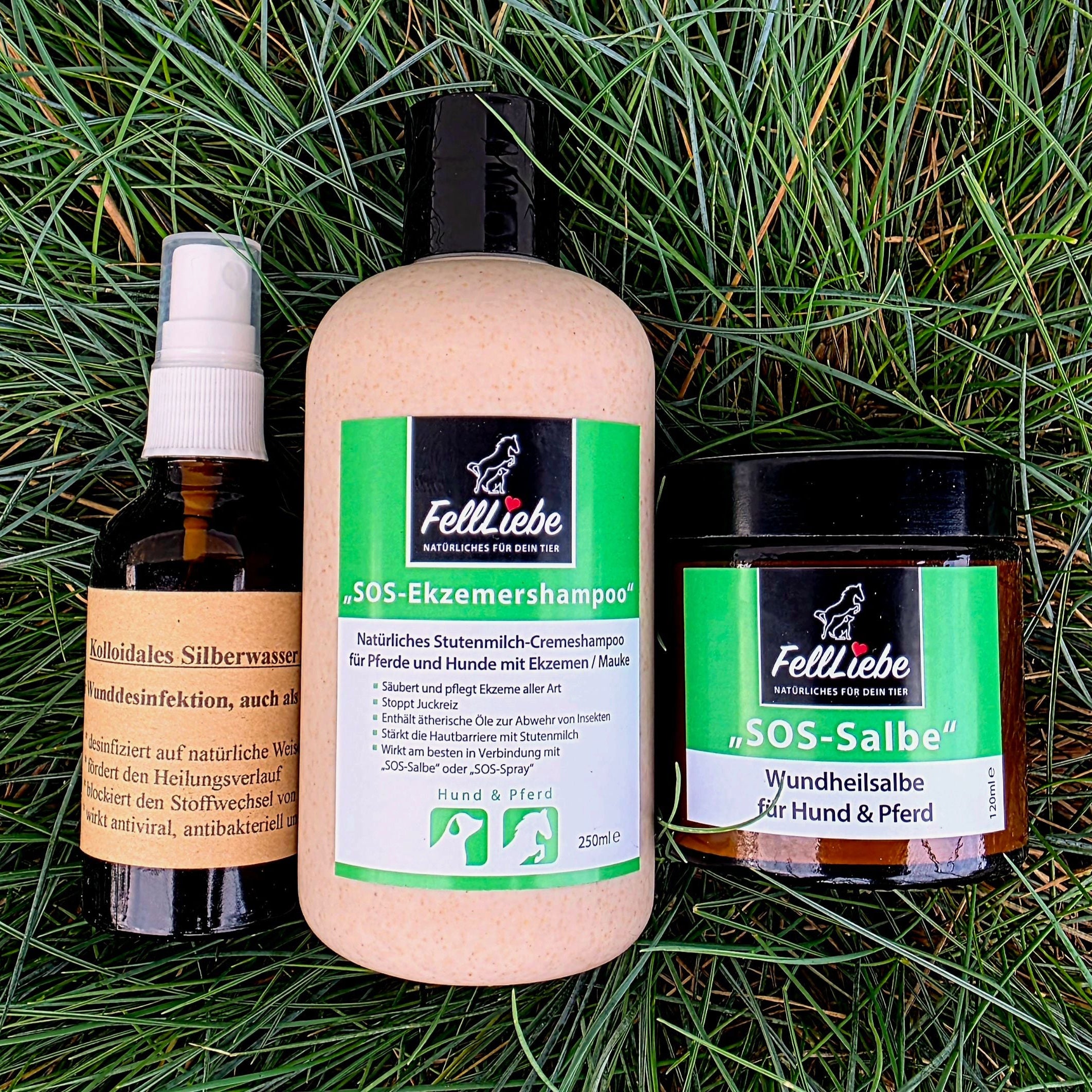 SOS-Set gegen Mauke- und Ekzemset für Hunde und Pferde (Art.-Nr. 028)